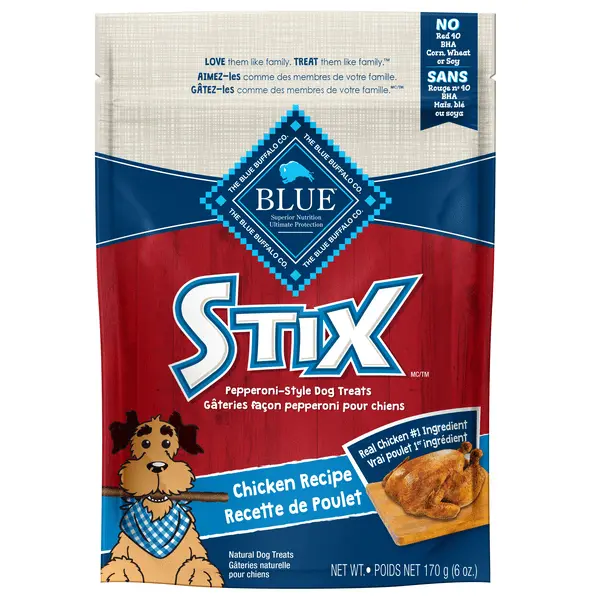 Blue Stix Pepperoni Style Dog Treats; Chicken Recipe 1