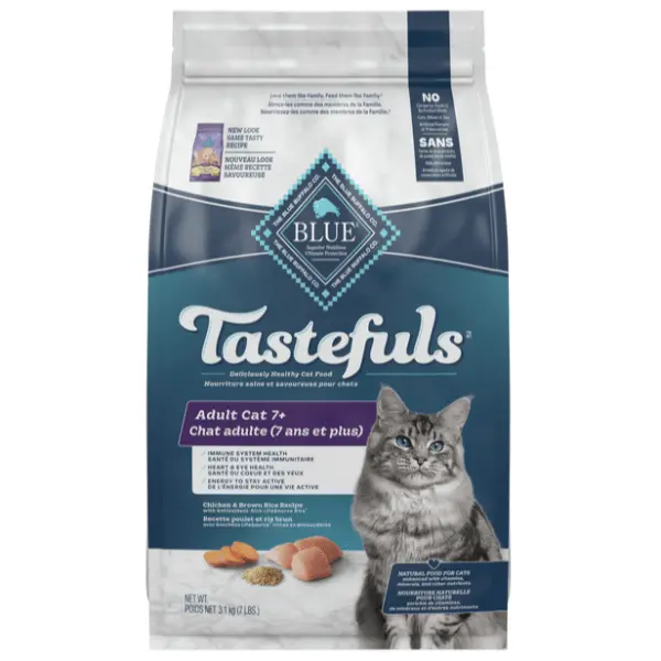 Blue Tastefuls Healthy Aging Mature Chicken & Brown Rice Recipe Dry Cat Food, 7Lb 1