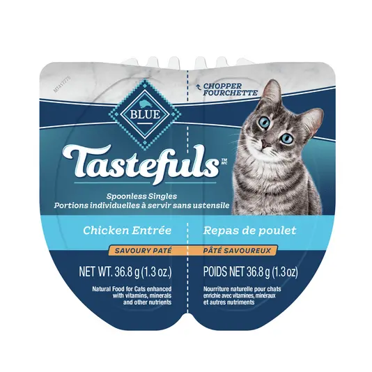 Blue Tastefuls Spoonless Singles Chicken Pate Wet Cat Food 1
