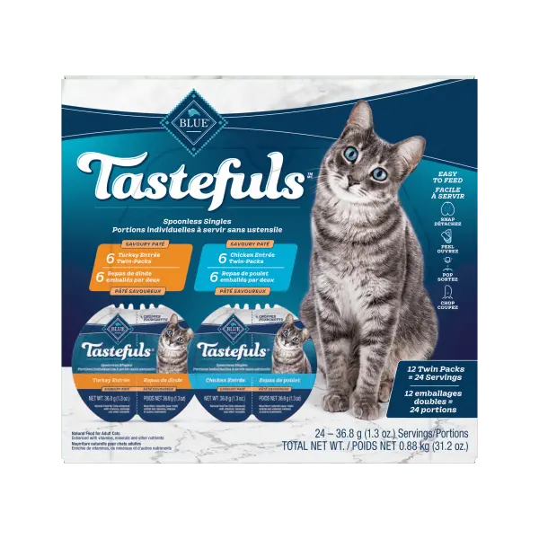 Blue Tastefuls Spoonless Singles Chicken & Turkey Pate Variety Pack 1