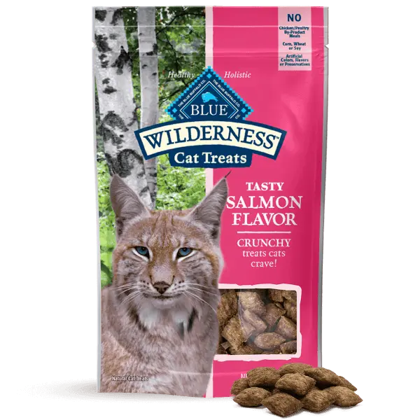 Blue Wilderness Grain Free Crunchy Cat Treats; Tasty Salmon Flavor 1
