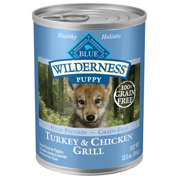 Blue Wilderness Grain Free Turkey & Chicken Grill Puppy Canned Food 1