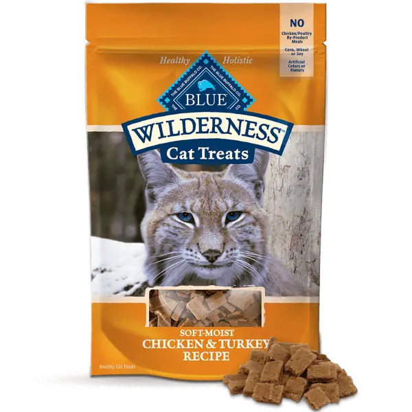 Blue Wilderness Soft-Moist Cat Treats; Chicken & Turkey 1