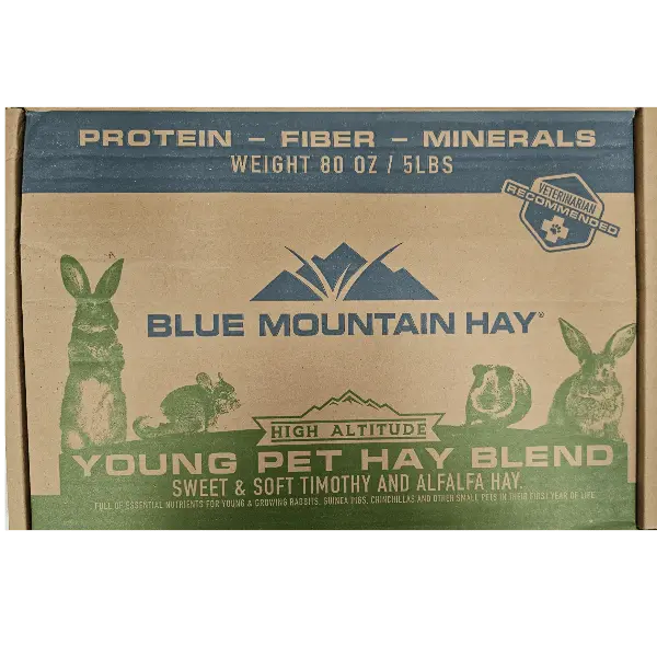 Blue Mountain Hay High-Altitude Young Pet Hay Blend, 5Lb 1