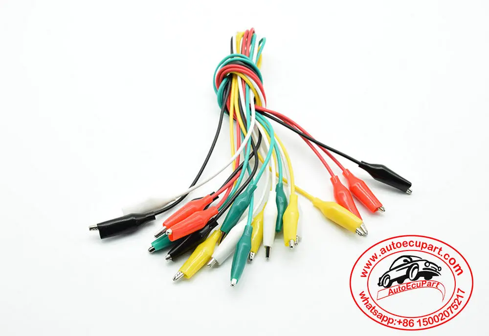 10Pcs/Lot Double-Ended Alligator Clips Test Line Crocodile Cable Testing Clamp Connectors With Wires 1