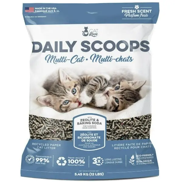Cat Love Multicat Scented Daily Scoops Recycled Paper Cat Litter 1