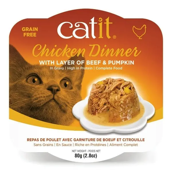 Catit Chicken Dinner With Beef & Pumpkin Wet Cat Food 1