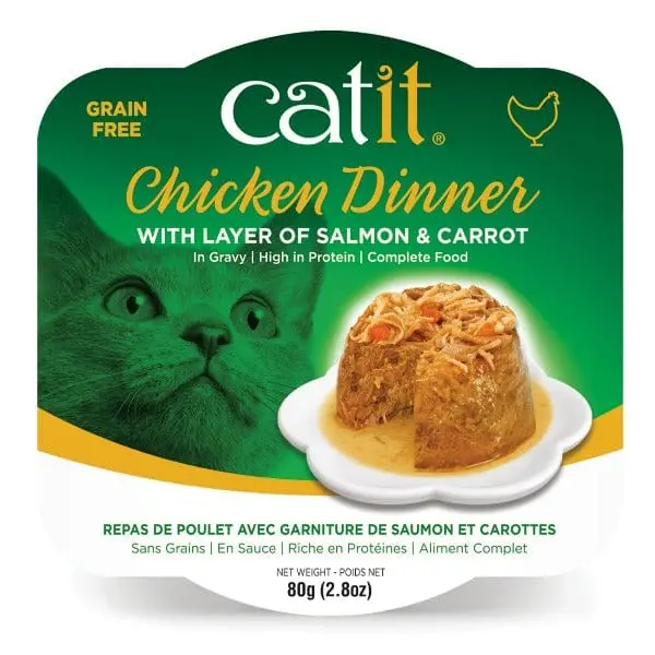 Catit Chicken Dinner With Salmon & Carrots Wet Cat Food 1