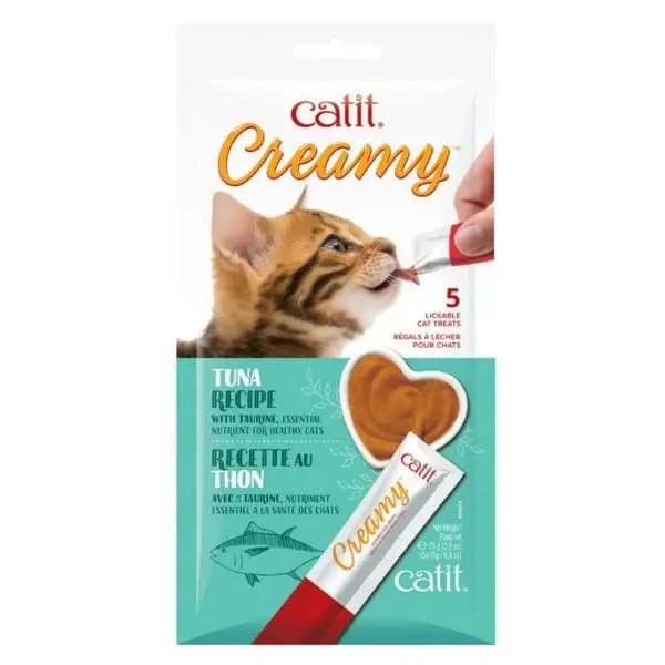 Catit Creamy Lickable Tuna Recipe Cat Treats 1