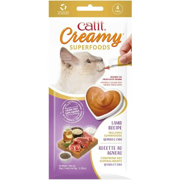 Catit Creamy Superfood Lamb Recipe With Quinoa And Chia Cat Treats 1