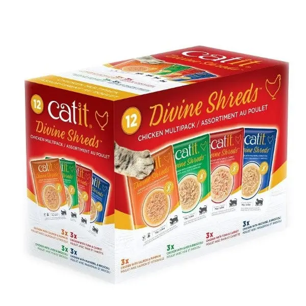 Catit Divine Shreds Chicken Multipack Cat Food Topper 1