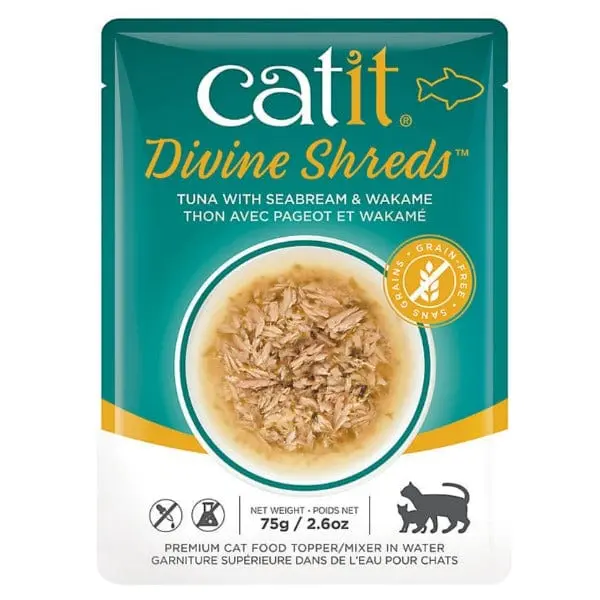 Catit Divine Shreds Tuna With Seabream & Wakame Cat Food Topper 1