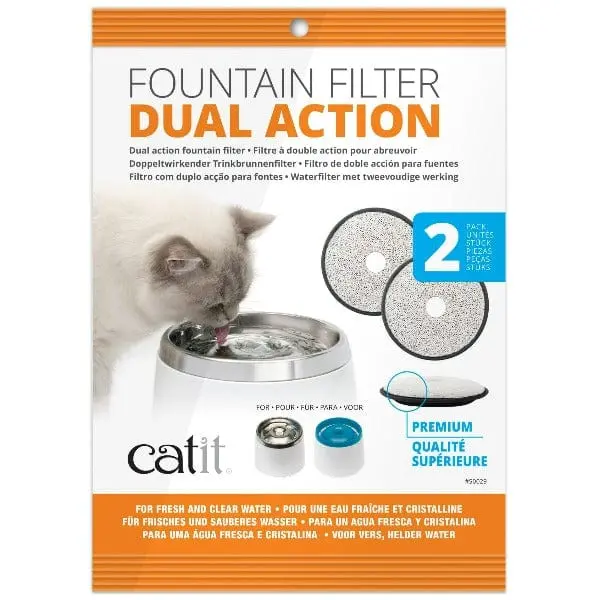 Catit Dual Action Fountain Filter 2-Pack 1