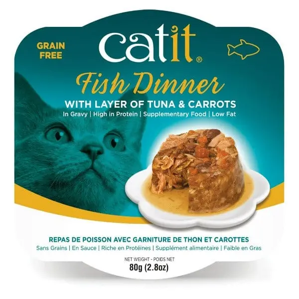 Catit Fish Dinner With Tuna & Carrots Wet Cat Food 1