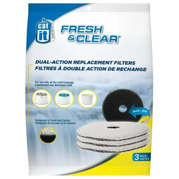 Catit Fresh & Clear Dual Action Replacement Foam/Carbon Filter 1