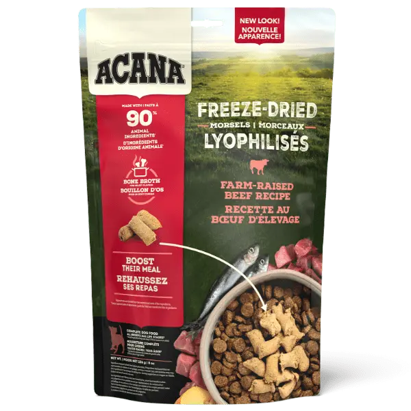 Acana Beef Recipe Freeze Dried Dog Food, Morsels 1