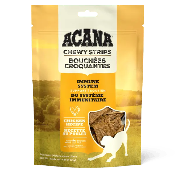 Acana Chewy Strips Dog Treats - Immune System Support Chicken Recipe 1