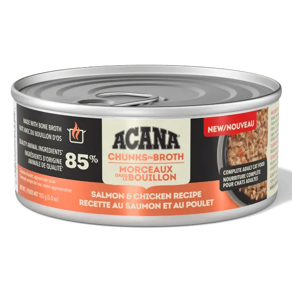Acana Chunks In Broth Salmon & Chicken Recipe Canned Cat Food, 5.5Oz 1