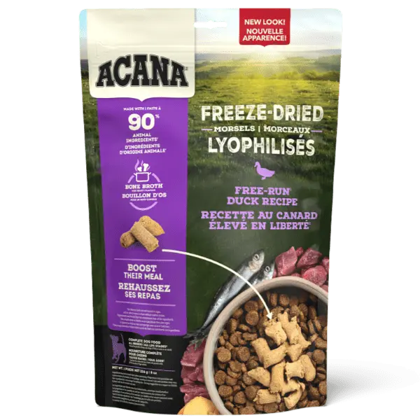 Acana Duck Recipe Freeze Dried Dog Food, Morsels 1