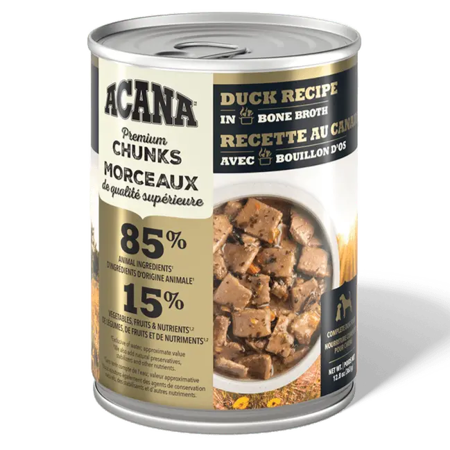 Acana Premium Chunks Duck Recipe Canned Dog Food 1