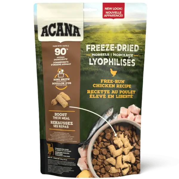 Acana Free-Run Chicken Recipe Freeze Dried Dog Food, Morsels 1