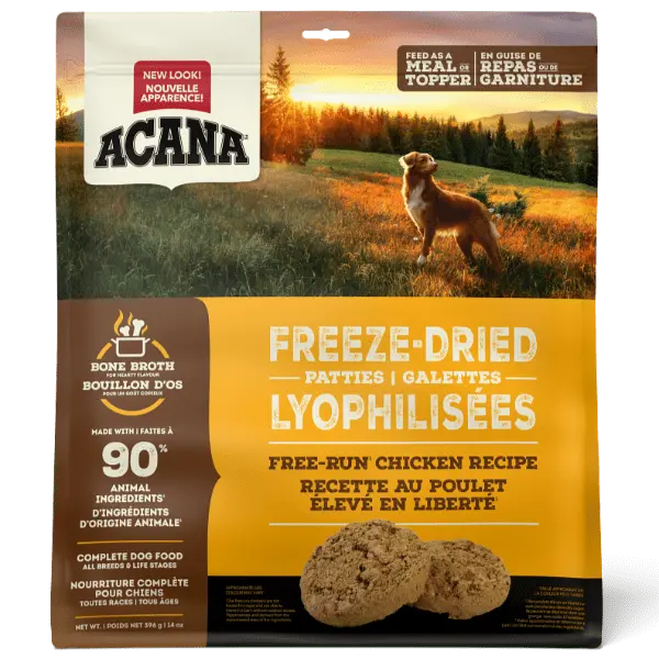 Acana Free-Run Chicken Recipe Freeze Dried Dog Food, Patties 1
