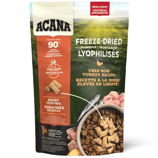 Acana Free-Run Turkey Recipe Freeze Dried Dog Food, Morsels 1