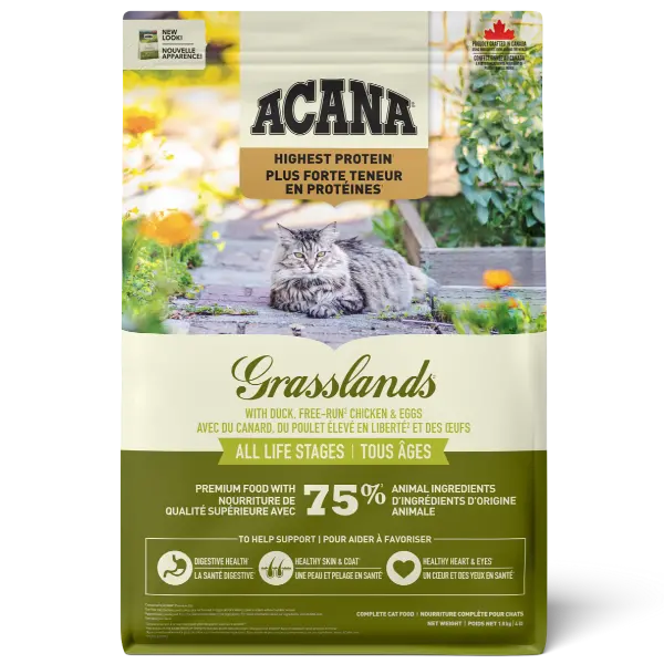 Acana Highest Protein Grasslands Dry Cat Food 1