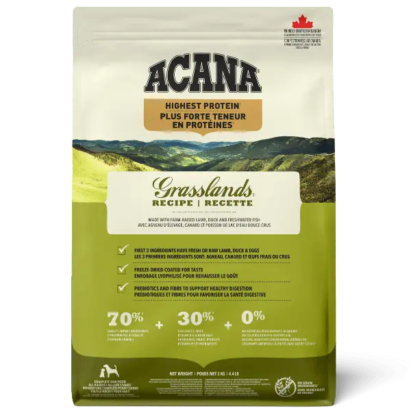 Acana Highest Protein Grasslands Recipe Dry Dog Food 1