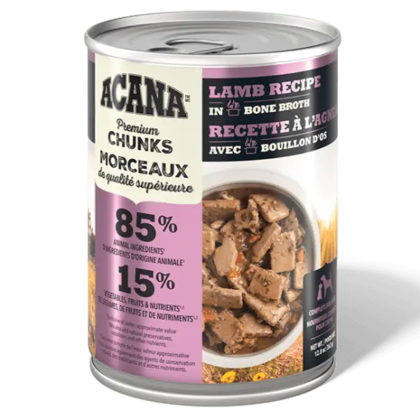 Acana Premium Chunks Lamb Recipe Canned Dog Food 1