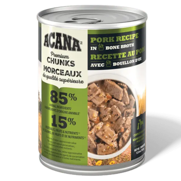 Acana Premium Chunks Pork Recipe Canned Dog Food 1