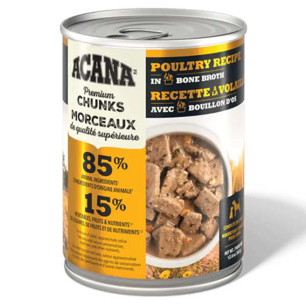 Acana Premium Chunks Poultry Recipe Canned Dog Food 1