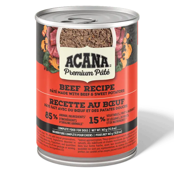 Acana Premium Pâté Beef Recipe Canned Dog Food 1