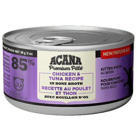 Acana Premium Pate Chicken & Tuna Kitten Recipe Canned Cat Food 1