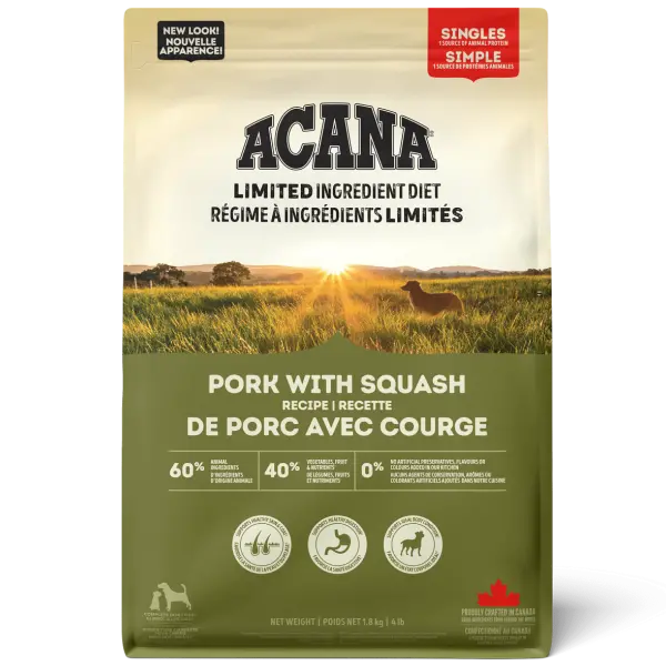Acana Singles Pork With Squash Recipe Dry Dog Food 1