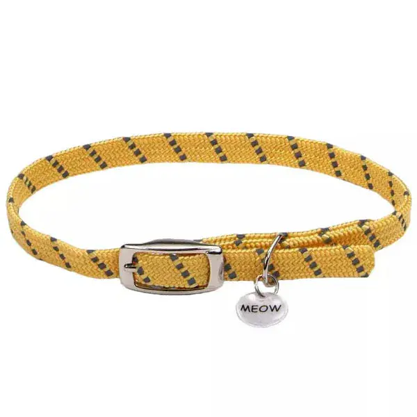Coastal Elastacat Reflective Safety Stretch Collar With Reflective Charm 1