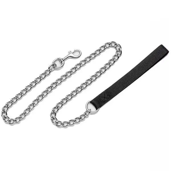 Titan Chain Dog Leash With Nylon Handle 1