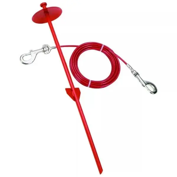 Titan Dog Dome Stake And Cable Tie Out Combo 1
