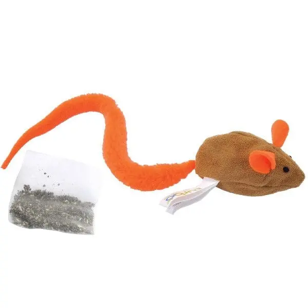 Turbo Turbo Tail Crinkle Mouse With Catnip Pouch Cat Toy 1
