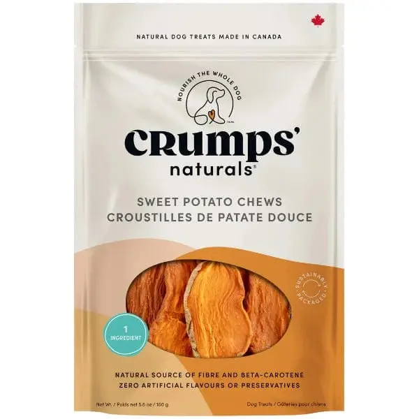 Crumps' Naturals Sweet Potato Chews Single Ingredient Treats For Dogs 1