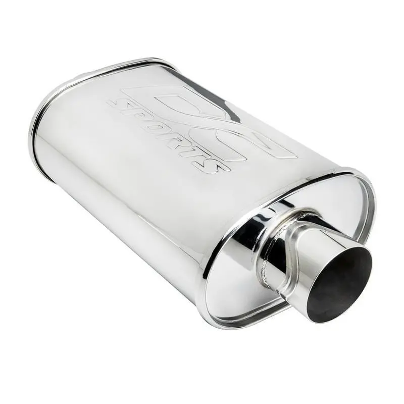 Dc Sports Universal Oval Muffler 2.5" Inlet 2.5" Outlet 1