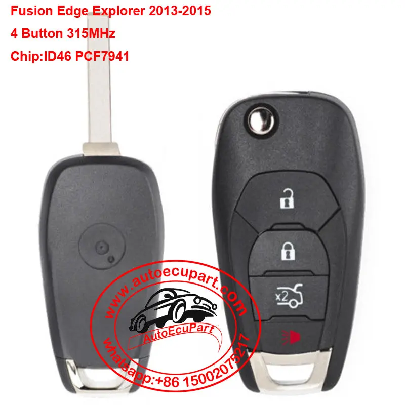 Replacement Folding Remote Key 4 Button Fob 315Mhz Pcf7941 For Chevrolet Cruze 2016-2018 1