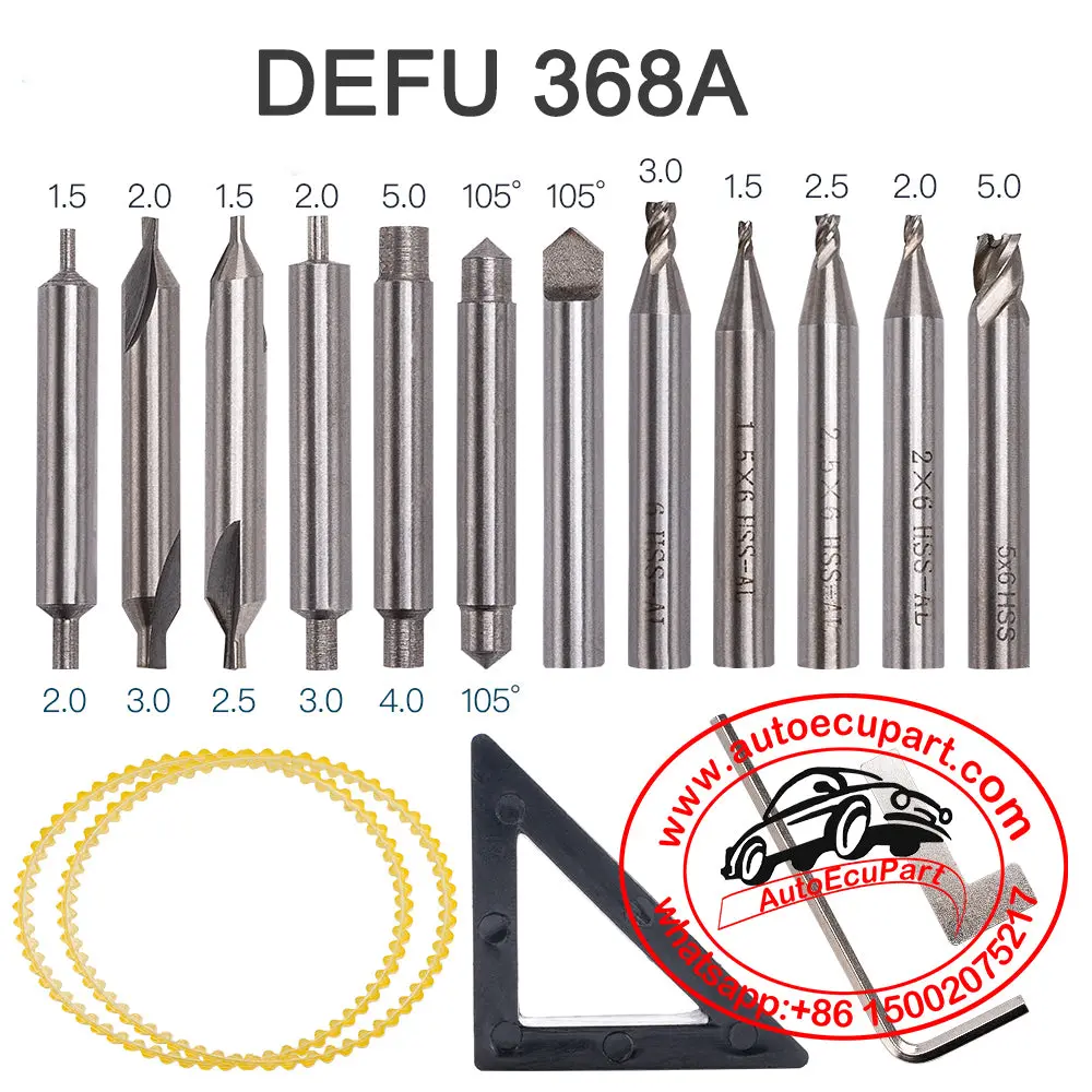 17Pcs/Kit Drill Bit Cutter For Defu 368A Vertical Key Machine Drilling Vertical Locksmiths Tool Set 1