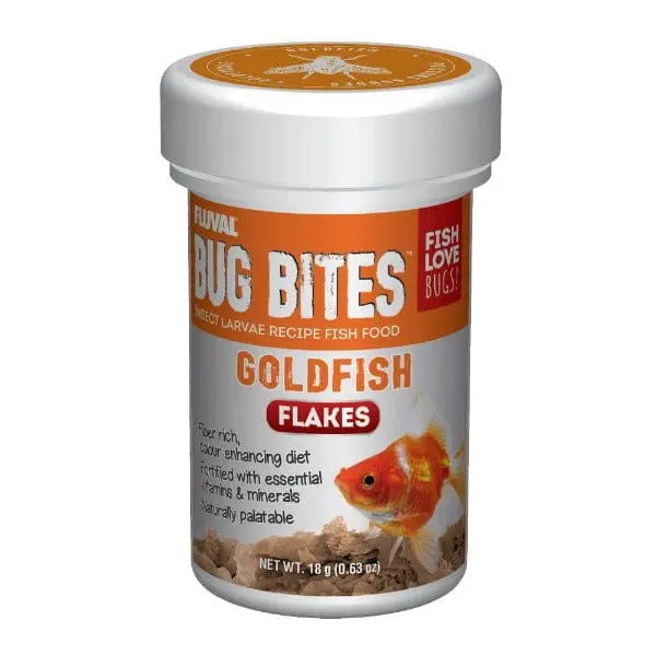 Fluval Bug Bites Goldfish Flakes, 18G 1