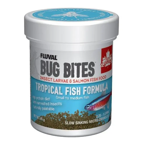 Fluval Bug Bites Micro Granules Tropical Fish Formula, 45G 1