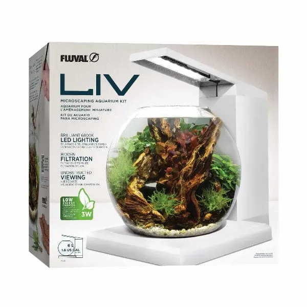 Fluval Liv Microscaping Aquarium Kit, 1.6 Us Gal / 6 L, White 1