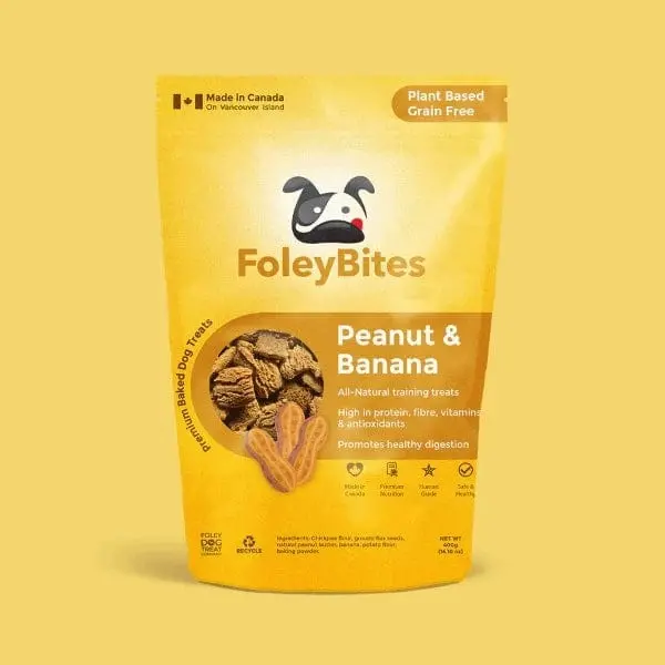 Foley Bites Peanut & Banana Premium Baked Dog Treats 1
