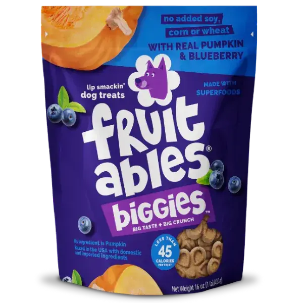 Fruitables Biggies Pumpkin & Blueberry Dog Treats 1