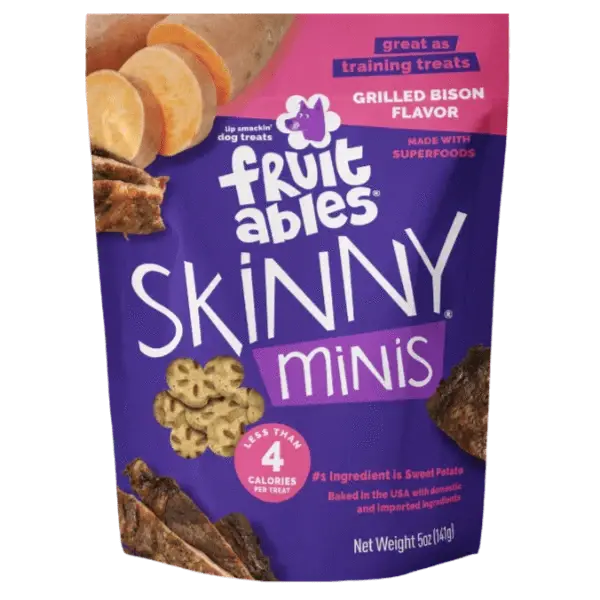Fruitables Skinny Minis Grilled Bison Flavor Dog Treats 1