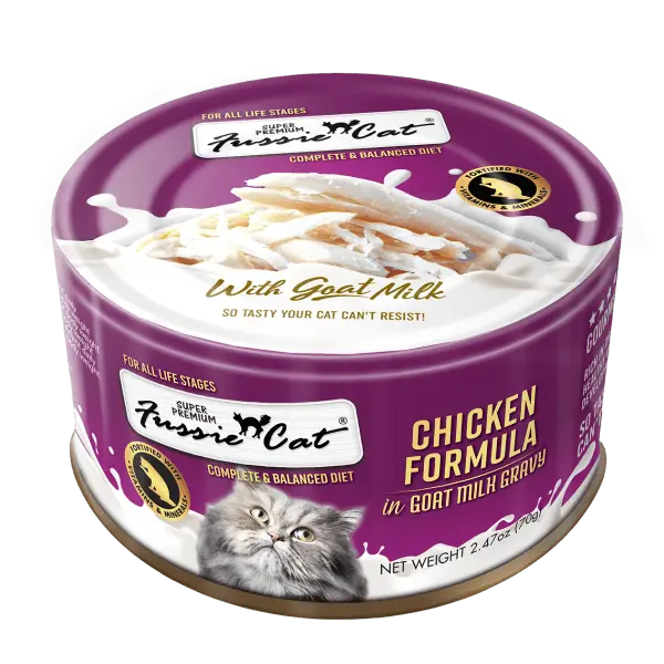 Fussie Cat Chicken In Goat Milk Gravy Canned Cat Food, 2.47Oz 1